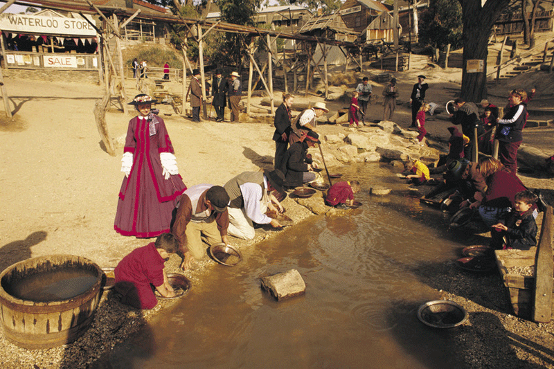 Gold rush era in early Victoria at Sovereign Hill Ballara